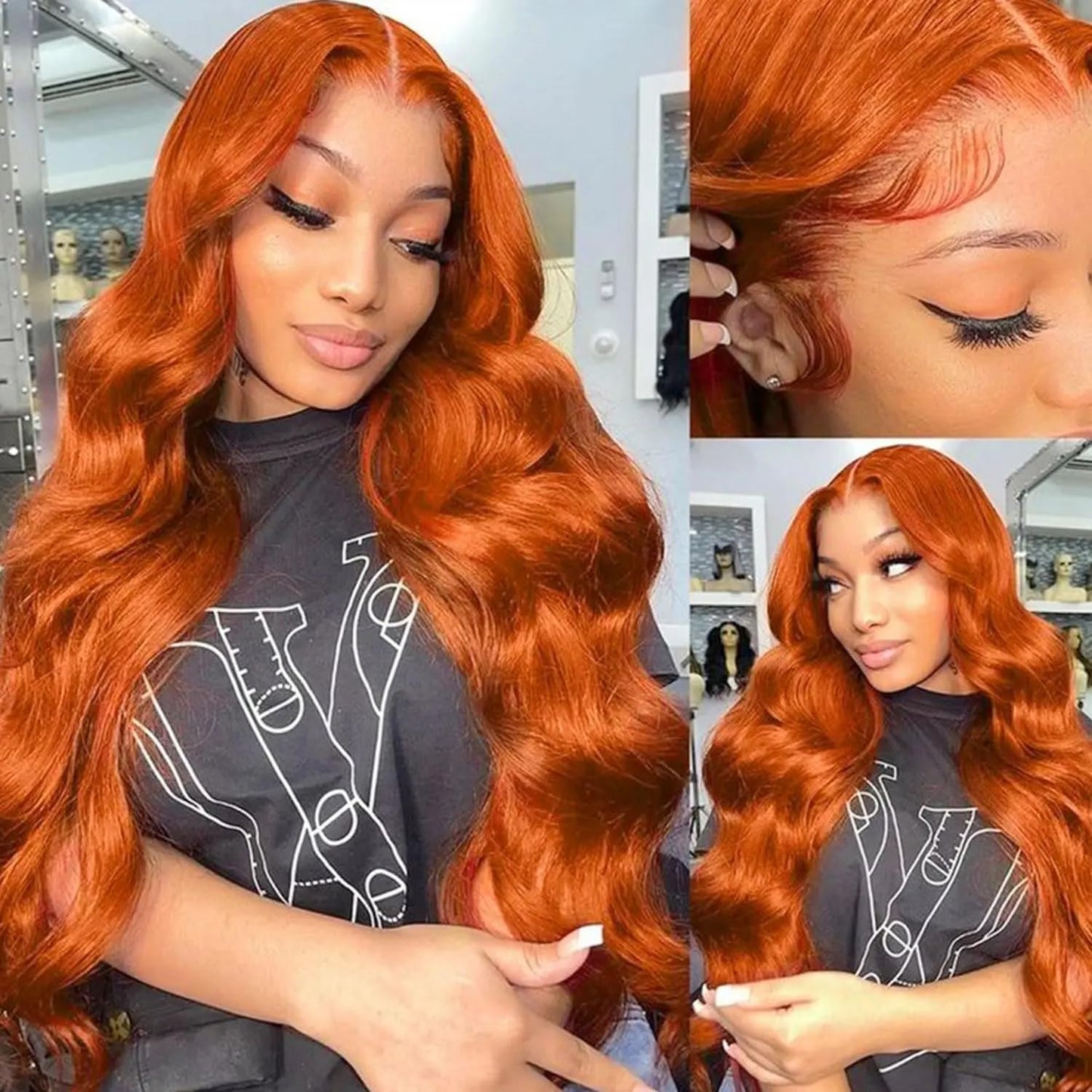 Body Wave Pre-plucked HD Transparent Lace Glueless Wigs w/Baby Hair