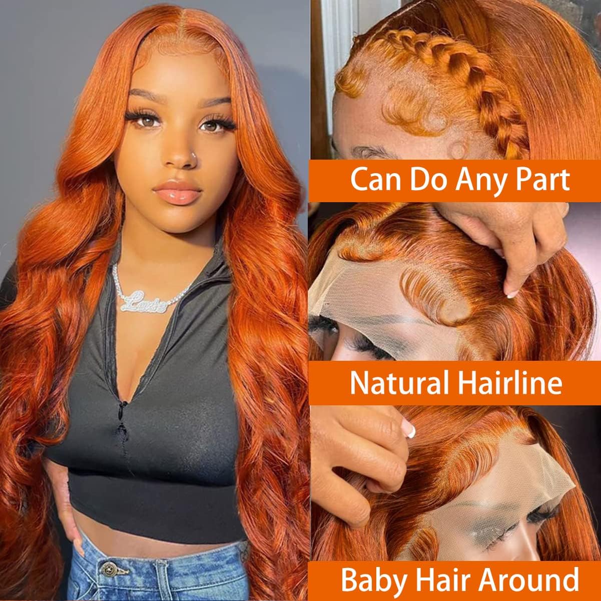 Body Wave Pre-plucked HD Transparent Lace Glueless Wigs w/Baby Hair