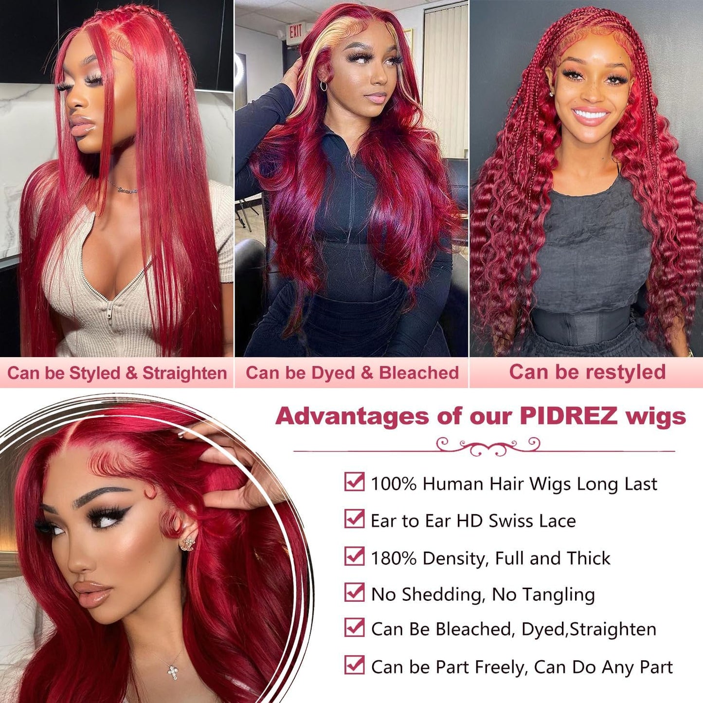Body Wave Pre-plucked HD Transparent Lace Glueless Wigs w/Baby Hair