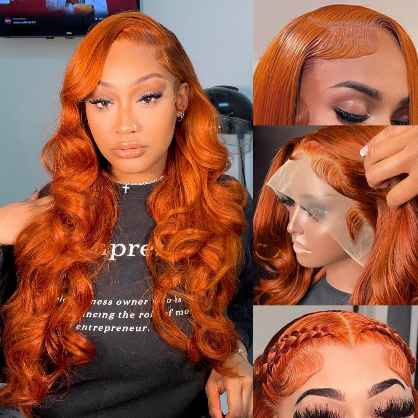 Body Wave Pre-plucked HD Transparent Lace Glueless Wigs w/Baby Hair