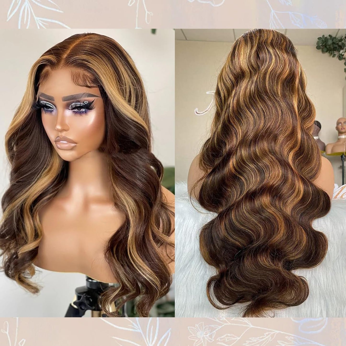 Ombre HD Pre-plucked Lace Front Human Hair Wigs