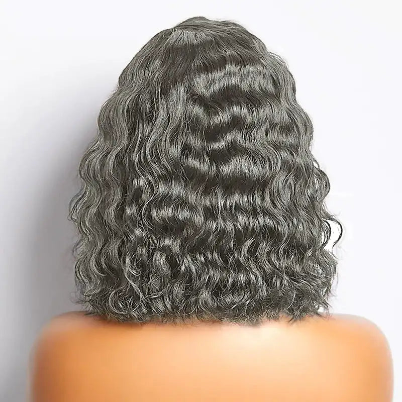 Glueless Bob Body Wave Salt & Pepper Lace Front Human Hair Wigs