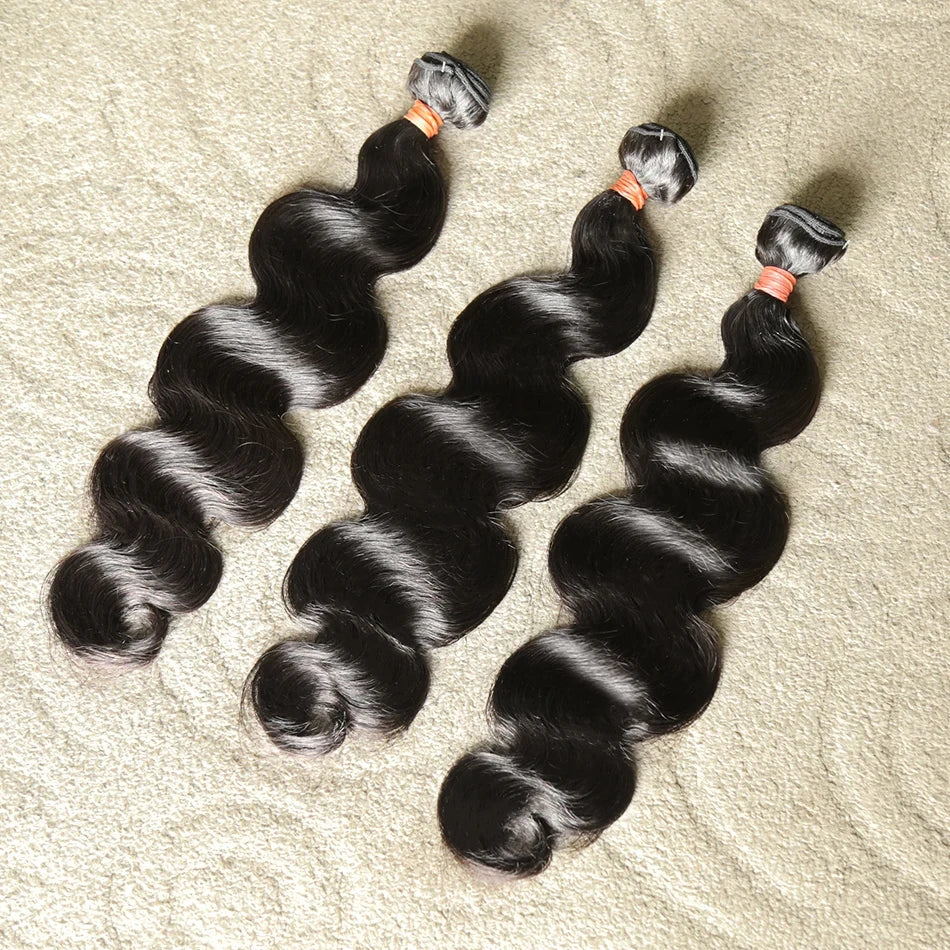 Brazilian Body Water Wavy Human Hair Weave Bundles