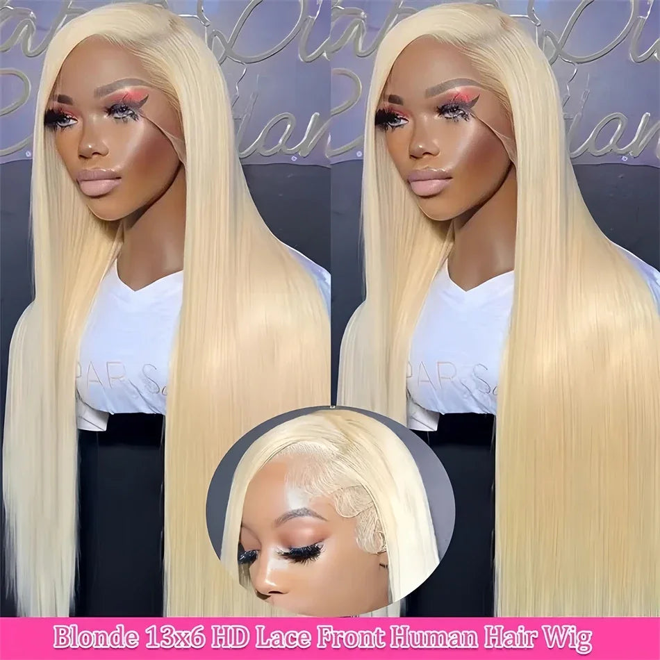 Honey Blonde Straight Hd Lace Frontal Wigs