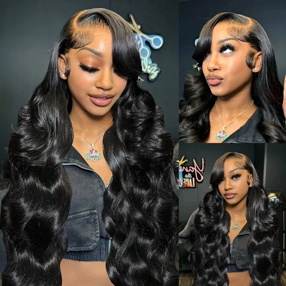 Body Wave Transparent Brazilian Lace Frontal Human Hair Wigs