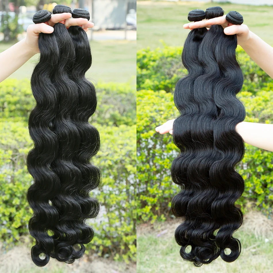 Brazilian Body Water Wavy Human Hair Weave Bundles