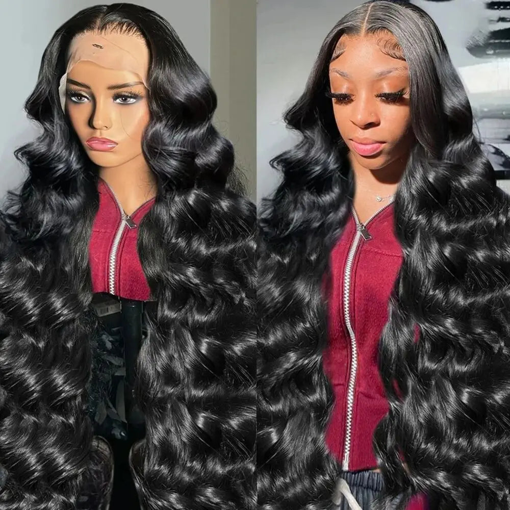 High Density Deep Wave Transparent Lace Frontal Wigs