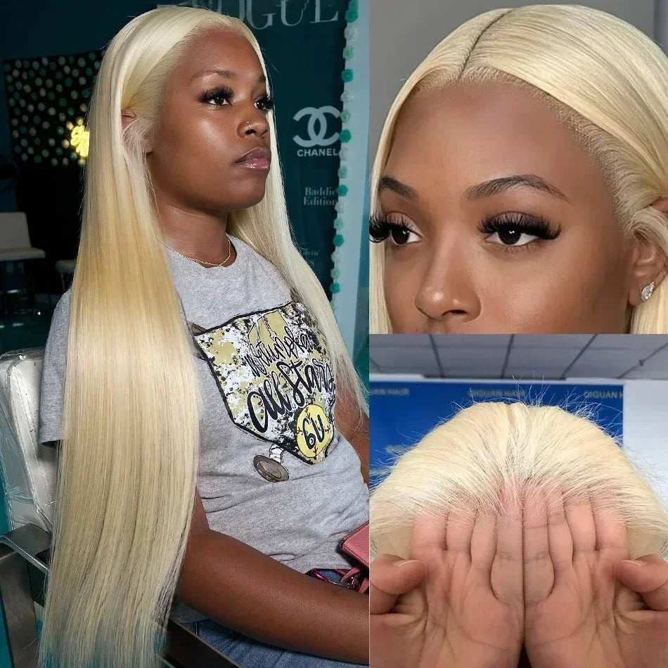 Honey Blonde Straight Hd Lace Frontal Wigs