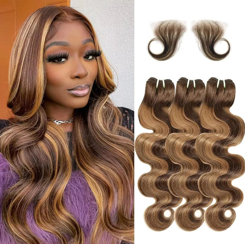 3 Bundles Brazilian Body Wave Human Hair Weaves