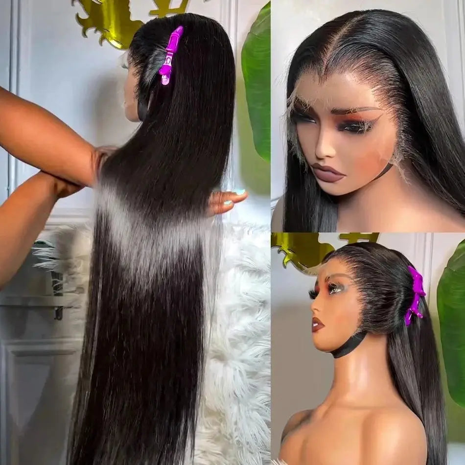 Brazilian Straight Pre-Cut Pre-plucked Transparent Lace Front Wigs