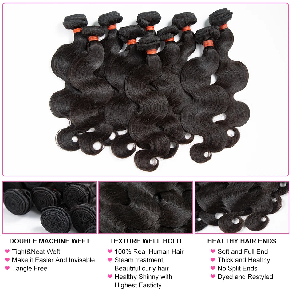 Brazilian Body Water Wave Human Hair Bundles