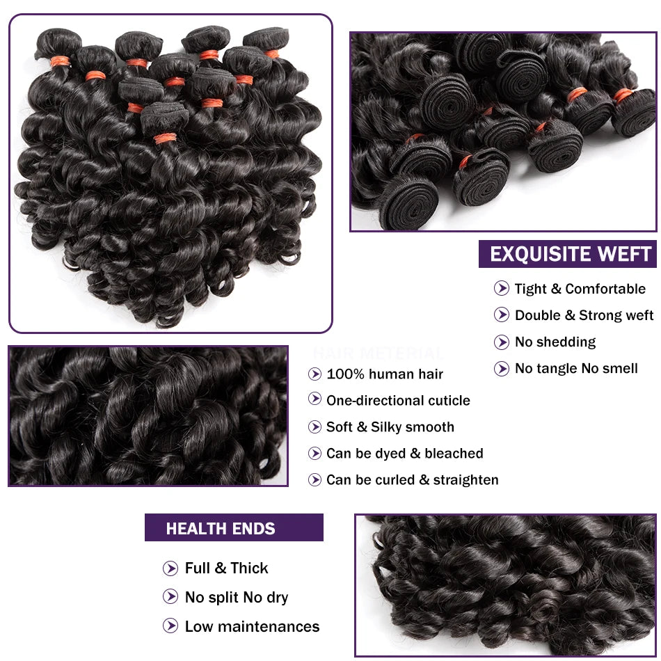 Loose Wave Double Weft Human Hair Weave Bundles