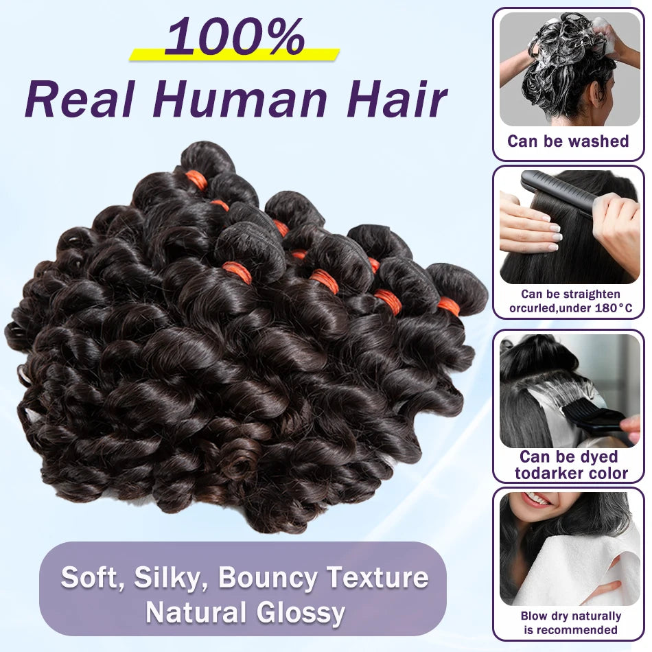 Loose Wave Double Weft Human Hair Weave Bundles