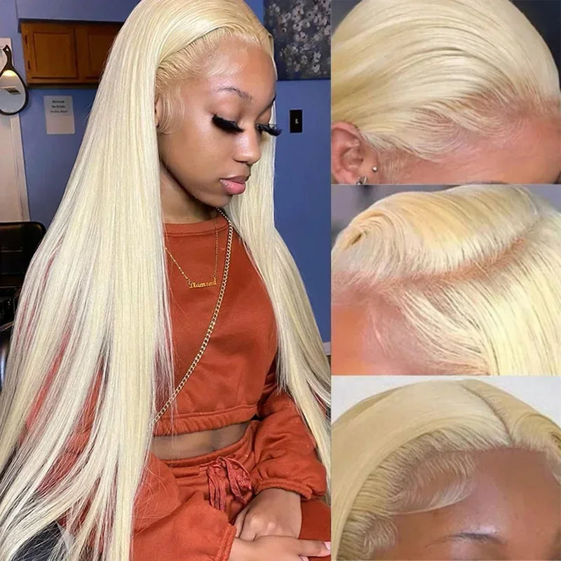 Honey Blonde Straight Hd Lace Frontal Wigs